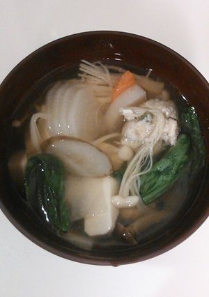 梅しそつくねのけんちん汁-レシピのメイン写真
