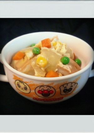■ふわとろ卵とじ■麩玉ねぎ簡単朝ランチ丼-レシピのメイン写真