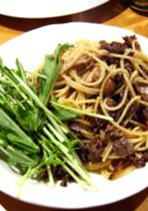 牛肉と舞茸の和風クリームパスタ-レシピのメイン写真
