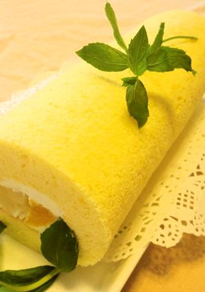 爽やか♪オレンジシフォンのロールケーキ-レシピのメイン写真