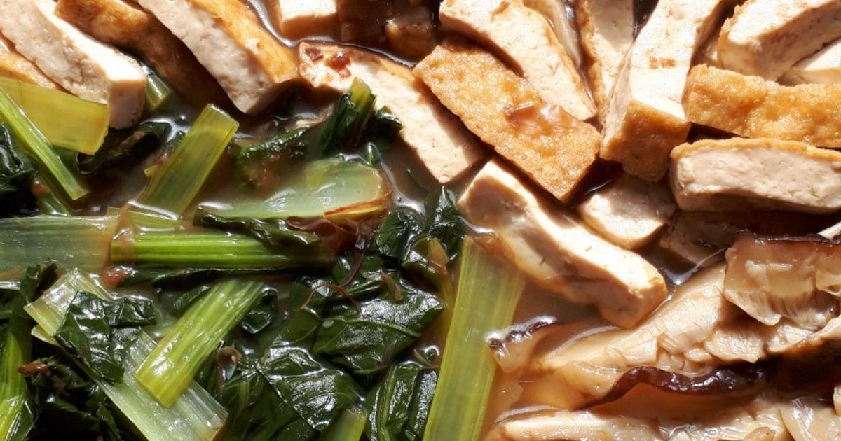 フライパンで小松菜と厚揚げと椎茸の煮浸し by レイのお料理