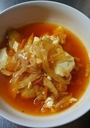 マロニー入りスンドゥブチゲ風スープ-レシピのメイン写真