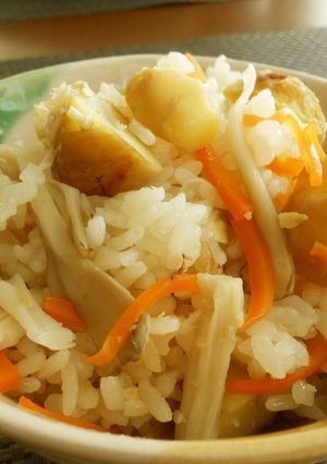 秋の味覚★栗と舞茸の炊き込みご飯-レシピのメイン写真