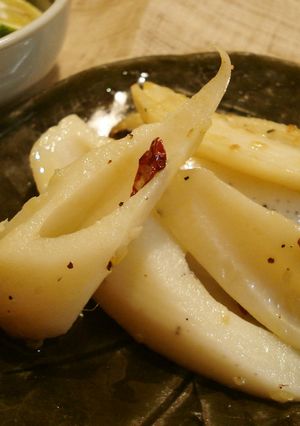 バキッとれんこんペペロンチーノ-レシピのメイン写真