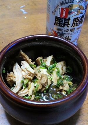 簡単おつまみ☆鶏肉のユッケダレ漬け-レシピのメイン写真