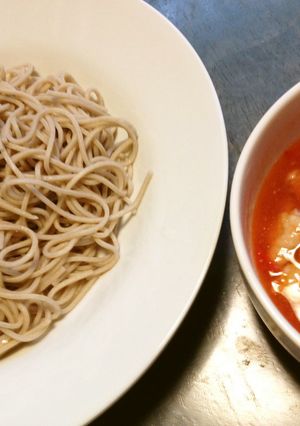 まるごとトマトの入ったつけ蕎麦-レシピのメイン写真