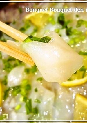 柔らかイカのレモン岩塩カルパッチョ-レシピのメイン写真