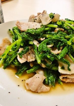 大根の葉と豚肉の炒め物*簡単-レシピのメイン写真