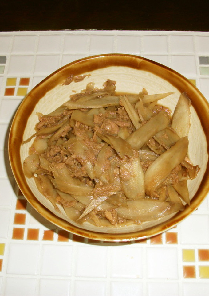 ごぼうとツナの簡単炒め煮-レシピのメイン写真