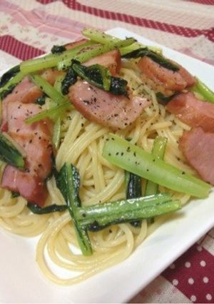 ★厚切りベーコンと小松菜のパスタ★-レシピのメイン写真