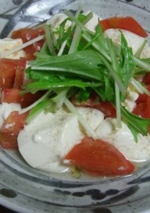 これで痩せた！豆腐とトマトのホットサラダ-レシピのメイン写真