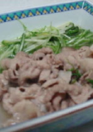 水菜と豚肉の煮浸し　（5/12の晩ご飯）-レシピのメイン写真