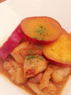 鶏もも肉とサツマイモのレモン醤油煮-レシピのメイン写真