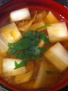 白菜と大葉のお味噌汁-レシピのメイン写真