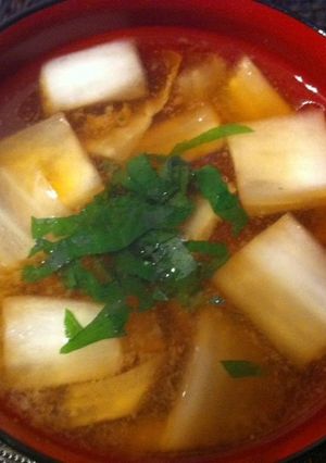 白菜と大葉のお味噌汁-レシピのメイン写真