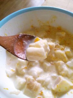離乳食 お麩とカボチャのミルク煮-レシピのメイン写真