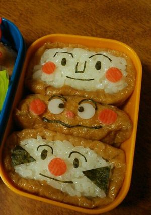 ﾃﾞｺ弁♥ｱﾝﾊﾟﾝﾏﾝｷｬﾗお稲荷さん-レシピのメイン写真