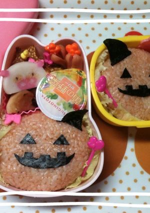 キャラ弁　ハロウィン　かぼちゃ-レシピのメイン写真