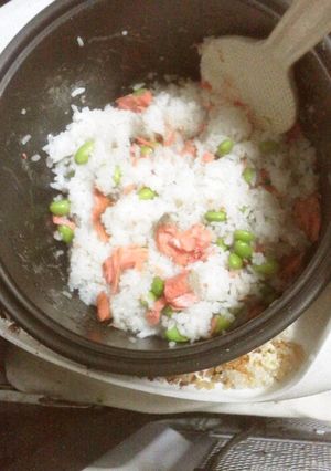 彩りよく♪紅鮭と枝豆の混ぜご飯-レシピのメイン写真