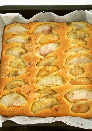 Peach Cake. 桃のケーキ。-レシピのメイン写真