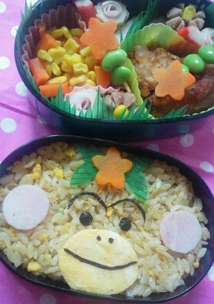 5分でキャラ弁★はなかっぱ炒飯-レシピのメイン写真