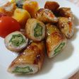 豚肉の甘照り焼き♪おくら巻き*お弁当にも