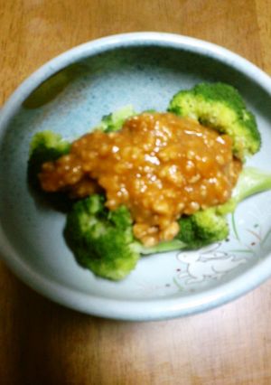 ブロッコリー肉味噌がけ-レシピのメイン写真