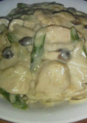 ☆鶏肉とアスパラのホワイトソースパスタ☆-レシピのメイン写真