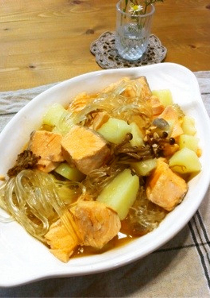 鮭とじゃがいもの中華風煮-レシピのメイン写真