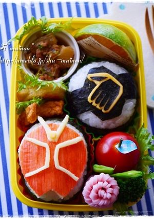 簡単★仮面ライダーウィザード☆キャラ弁-レシピのメイン写真