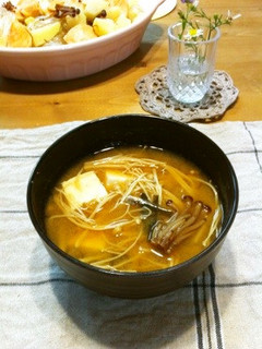 干しえのきのシャキシャキお味噌汁♡-レシピのメイン写真