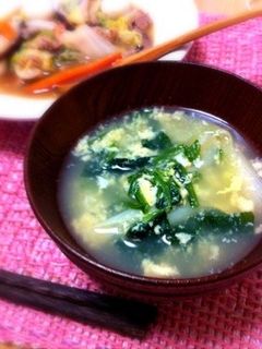 *ほうれん草とたまごのスープ*-レシピのメイン写真