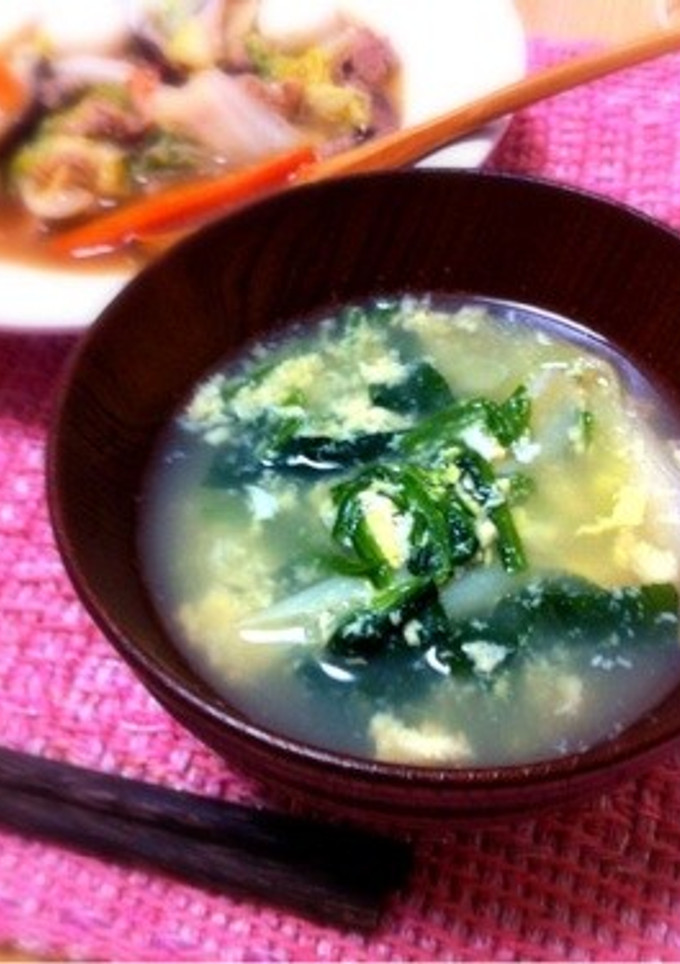 ＊ほうれん草とたまごのスープ＊-レシピのメイン写真