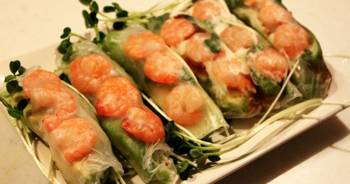 チーズと海老とアボガドの生春巻き by まるエモン 【クックパッド