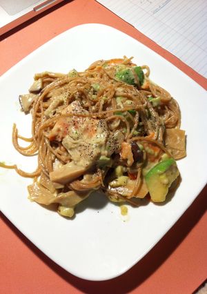 アボカドでヘルシークリームパスタ-レシピのメイン写真