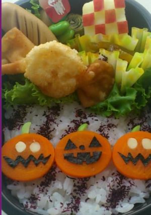 キャラ弁 ハロウィン なめこ栽培ジャック-レシピのメイン写真
