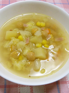 大好きなひよこ豆のスープwith残り野菜-レシピのメイン写真
