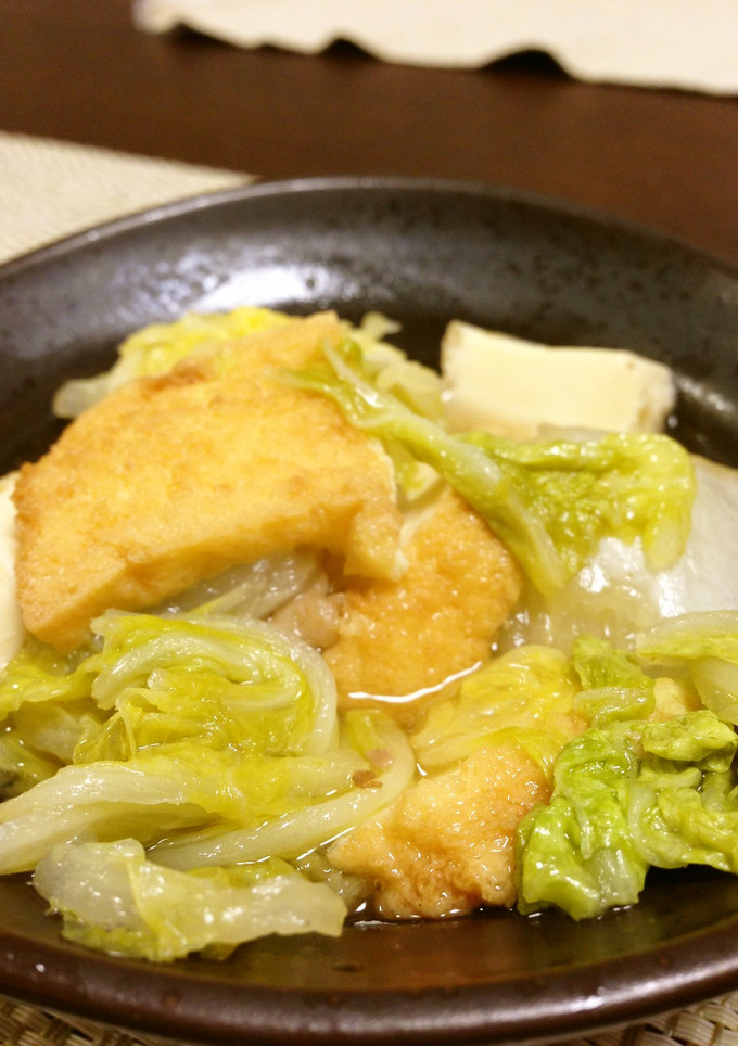 白菜と厚揚げの煮物-レシピのメイン写真
