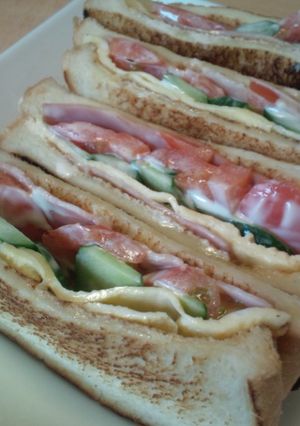 フライパンで☆簡単☆我が家のホットサンド-レシピのメイン写真