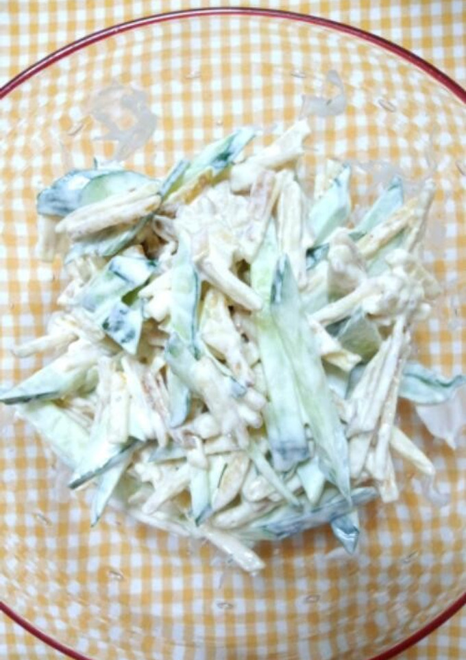 簡単！キュウリとすっぱムーチョのマヨ和え-レシピのメイン写真