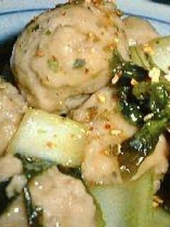 チンゲンサイと肉団子の甘酢炒め-レシピのメイン写真