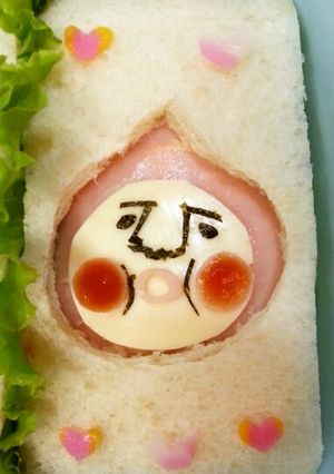 キャラ弁★カクレモモジリサンドイッチ☆-レシピのメイン写真