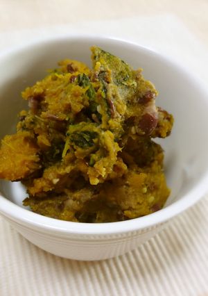 簡単小鉢☆かぼちゃと小豆のごま和え-レシピのメイン写真