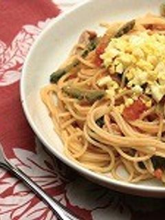 豚肉とゴーヤのトマトパスタ♪-レシピのメイン写真