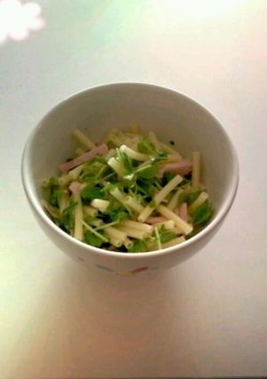 豆苗マカロニサラダ-レシピのメイン写真