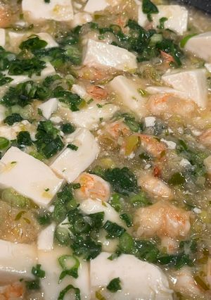 ネギと海老の崩し豆腐-レシピのメイン写真