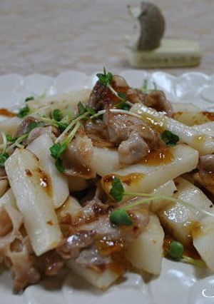 豚バラ肉と長芋の炒めもの-レシピのメイン写真
