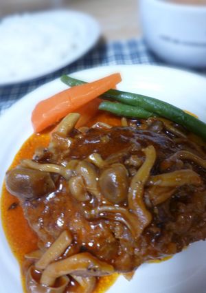 無加水鍋で・煮込みハンバーグ(秋仕様)-レシピのメイン写真