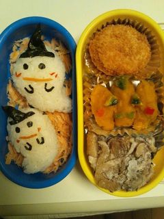 キャラ弁☆ハロウィン♪おばけとかぼちゃ。-レシピのメイン写真