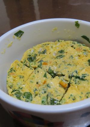 レンジで簡単！野菜たっぷり卵焼き-レシピのメイン写真